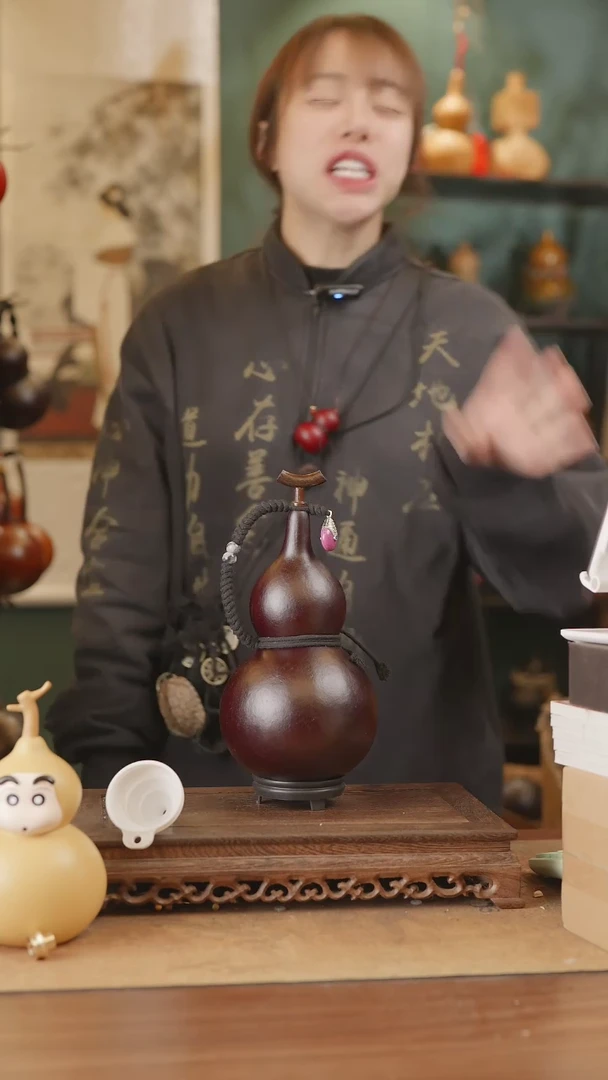 【闪购商品】162号精品天然大漆工艺防渗内胆酒葫芦~