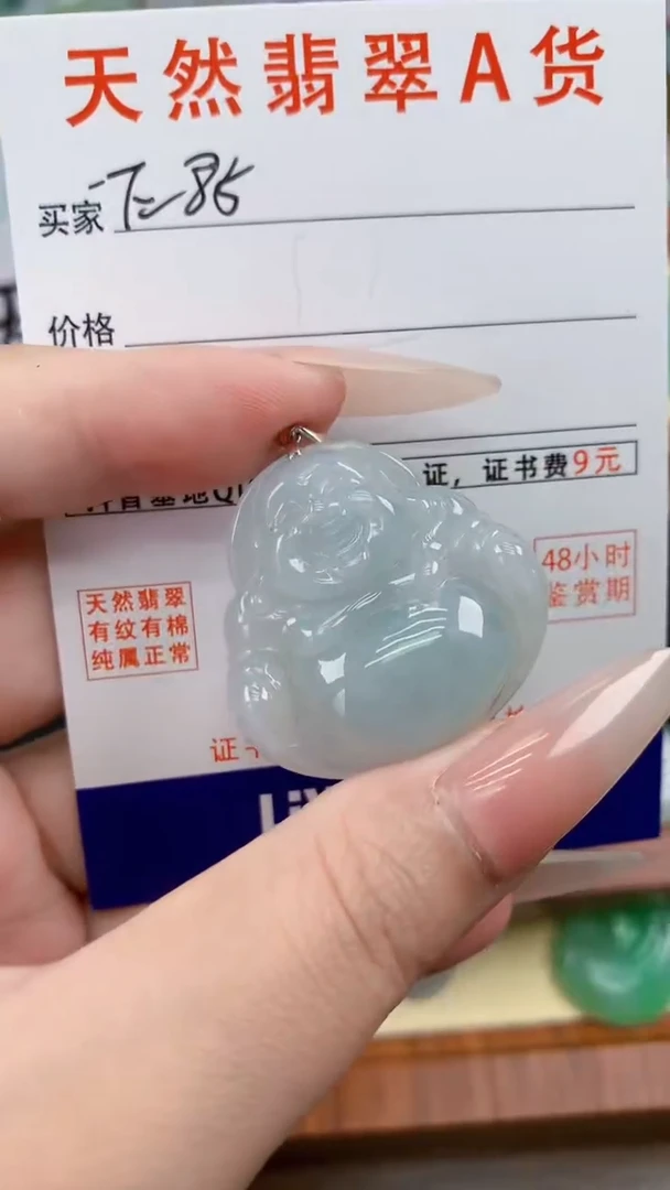 颈饰未镶嵌翡翠天然A货翡翠挂件