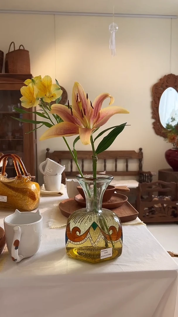 伊*伊茶道摆件0000花器中古老货5002