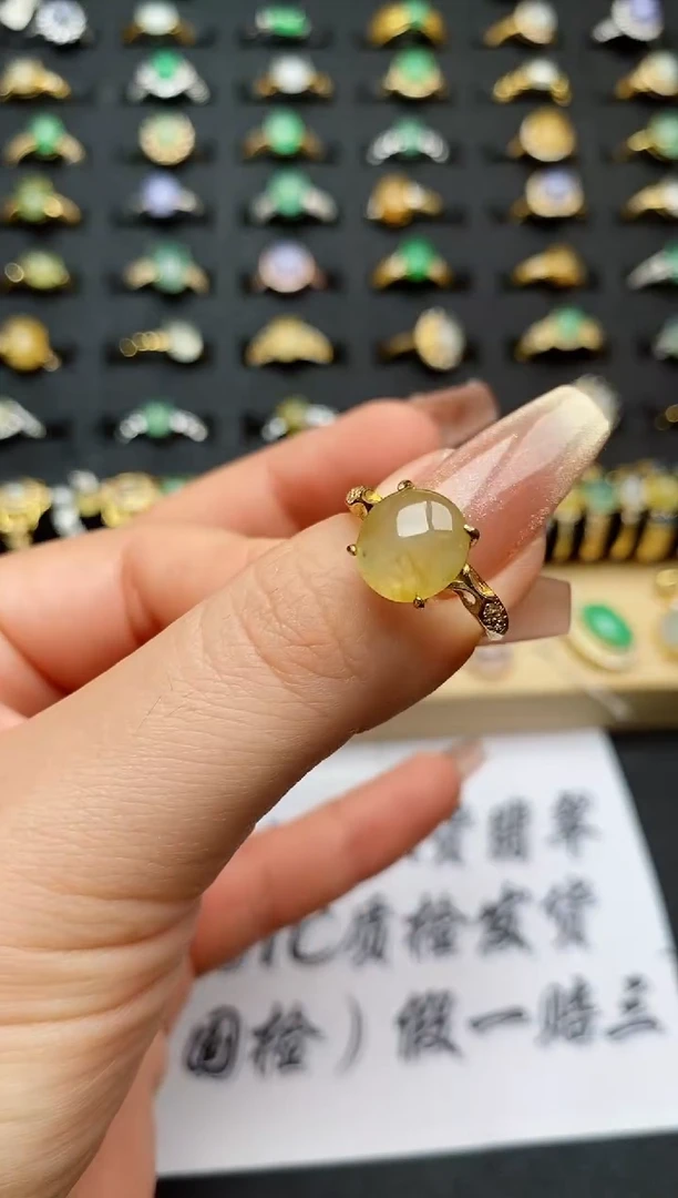 翡翠戒指银S925镶嵌............
