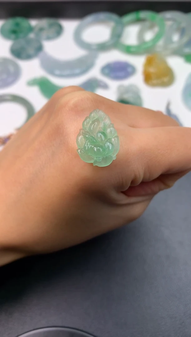 未镶嵌定制翡翠0383188267（19.8*14*3.4）