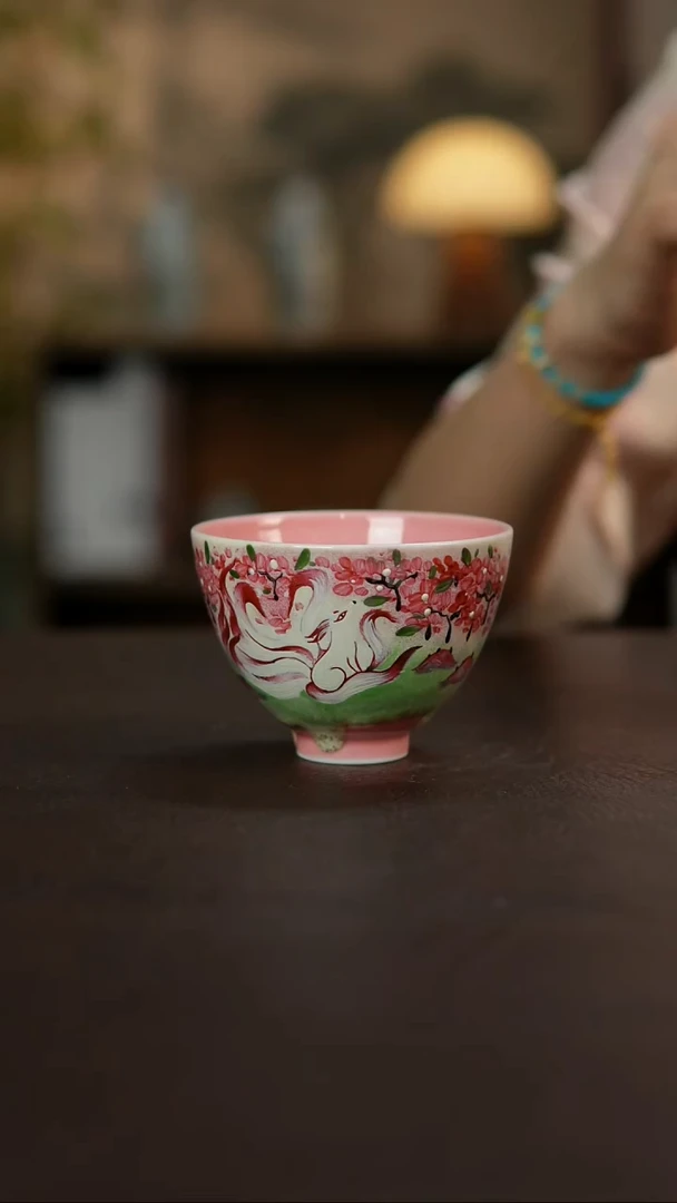 杯景德镇陶瓷杯碗柴烧多人