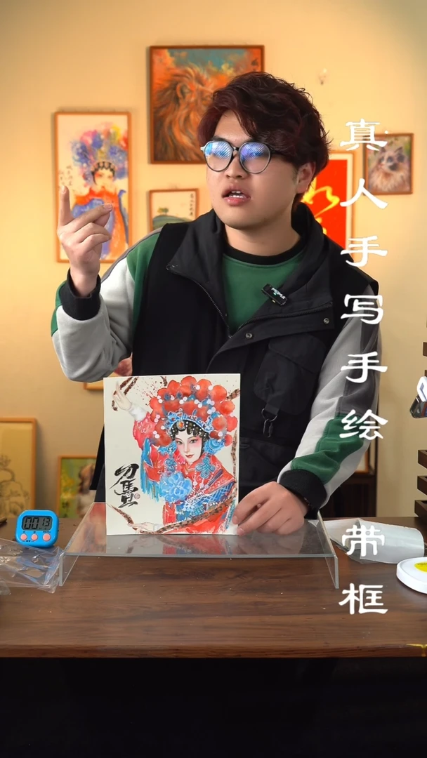 【闪购商品】书法46真人手写手绘摆件