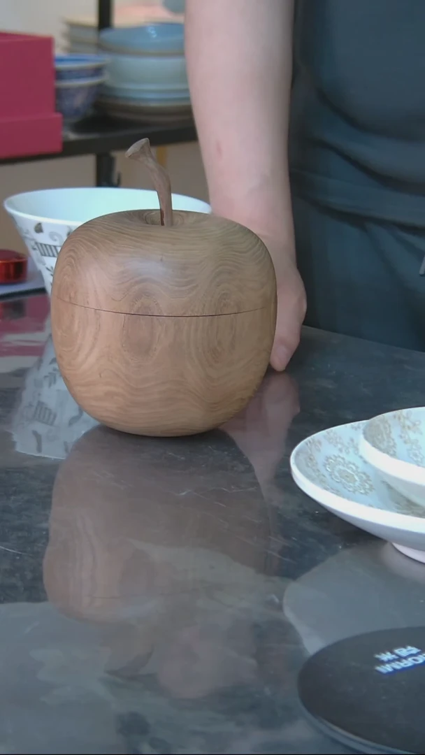 木日本原产木质苹果小盒