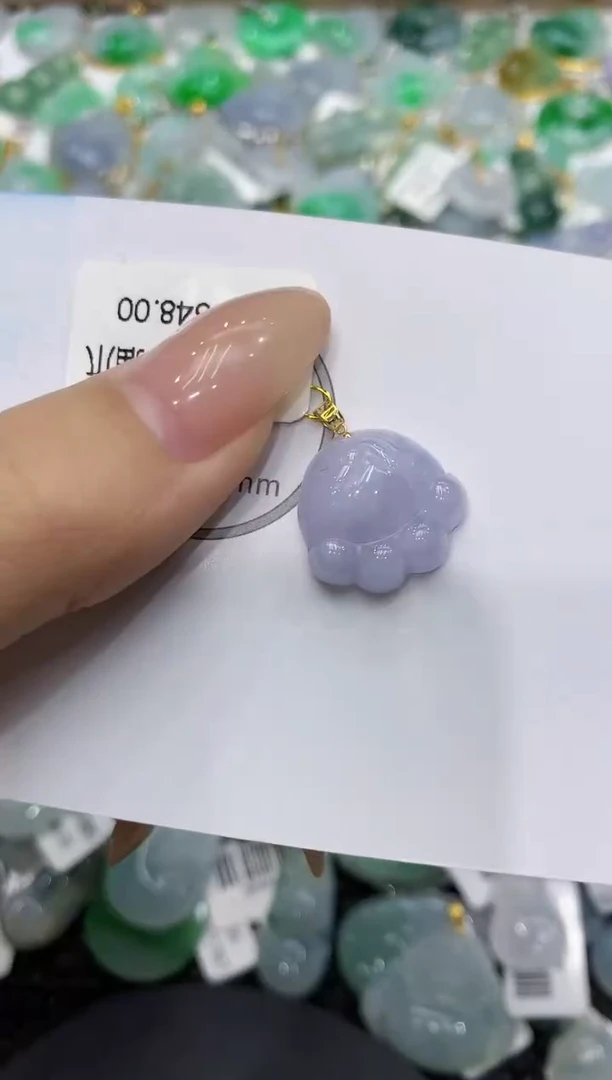颈饰18K金镶嵌翡翠111111111111