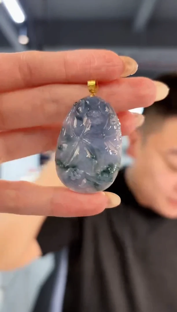 【闪购商品】翡翠颈饰18K金镶嵌缅料A货/支持复检/一件