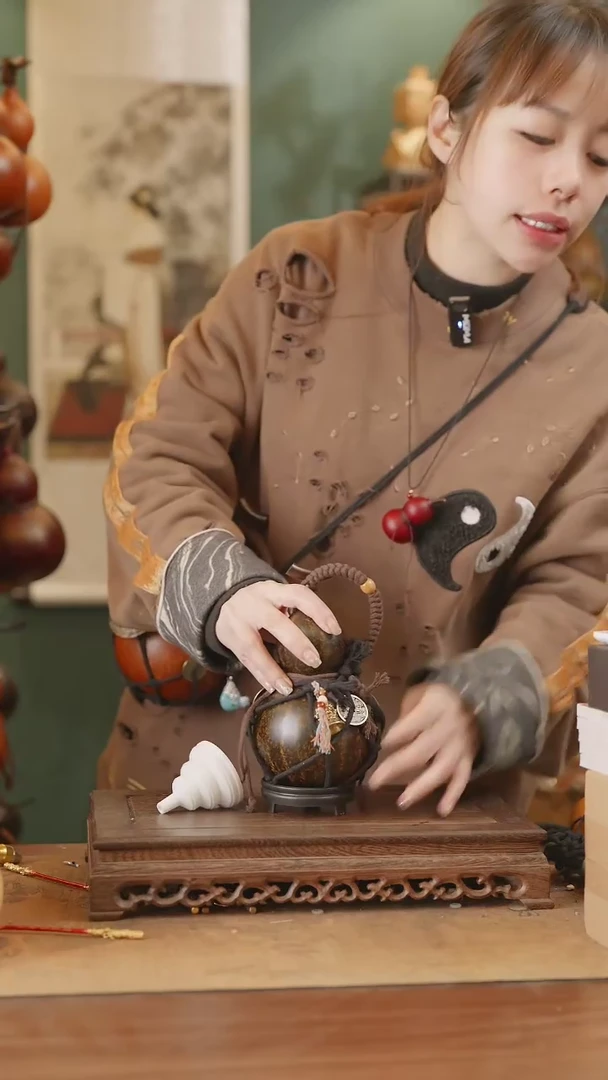 【闪购商品】37号精品天然大漆工艺防渗内胆酒葫芦~