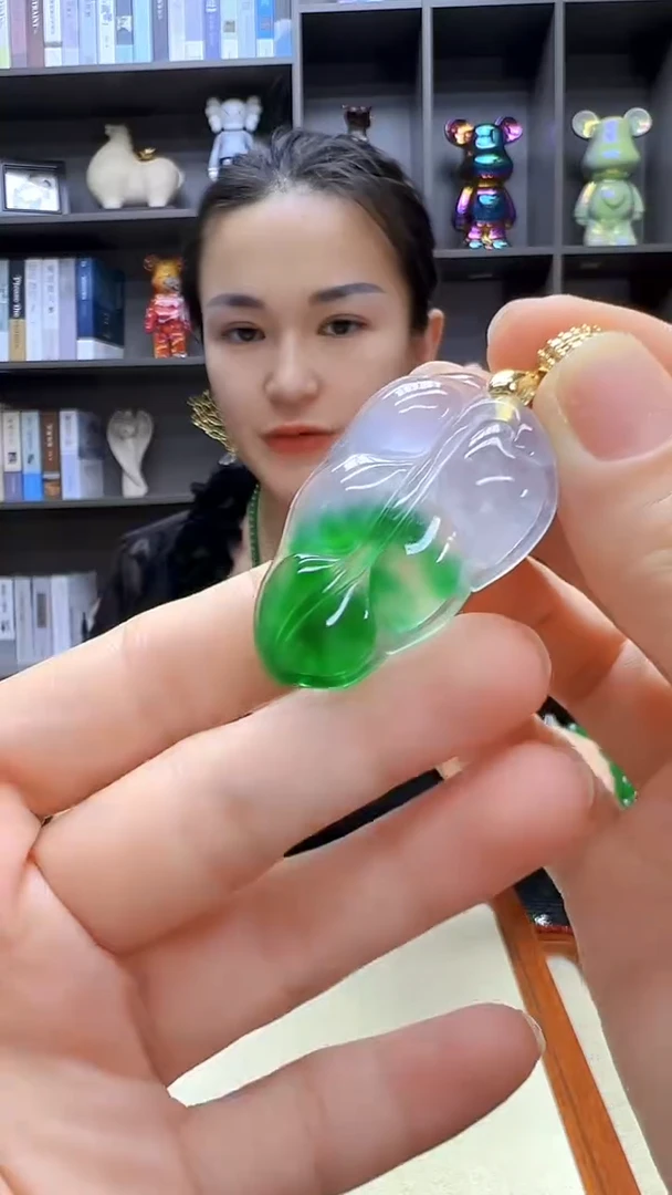 翡翠14K金镶嵌颈饰丹丹diy劲饰