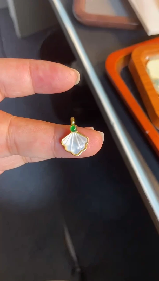 吊坠(不含链)银S925镶嵌翡翠1