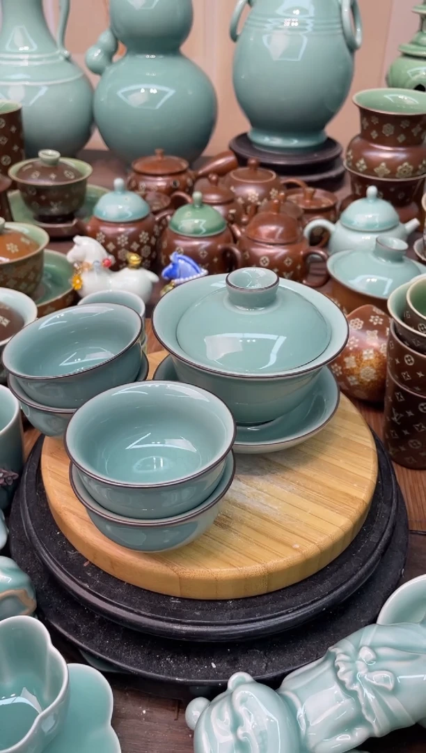 慧仙青瓷 1盖碗4杯 源头厂家特价福利