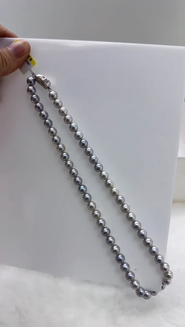 【闪购商品】海水珍珠DA未镶嵌t828 灰珠串7