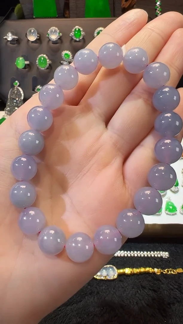 未镶嵌手串翡翠高冰紫罗兰手串