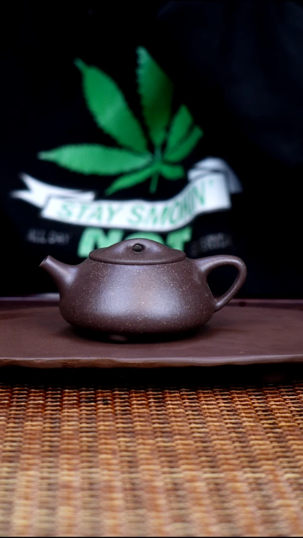 茶壶紫砂汀禾紫砂全手工紫泥《满瓢》140cc