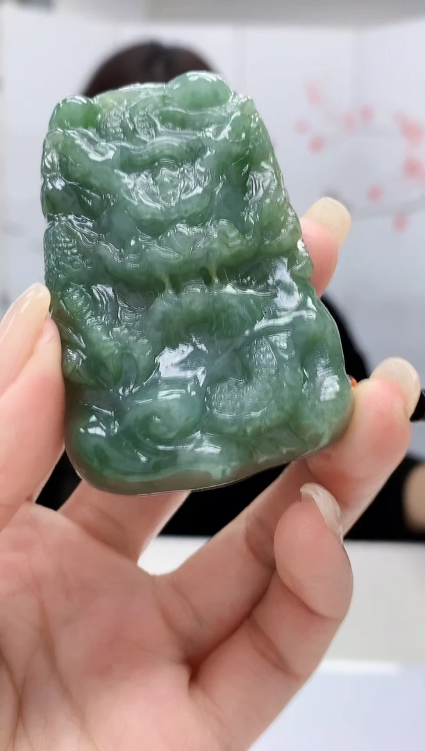 【闪购商品】定制翡翠未镶嵌4829lr-毛货挂件28