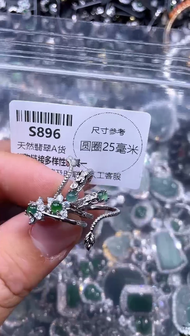 【闪购商品】翡翠未镶嵌颈饰S896戒指 多样性发其二