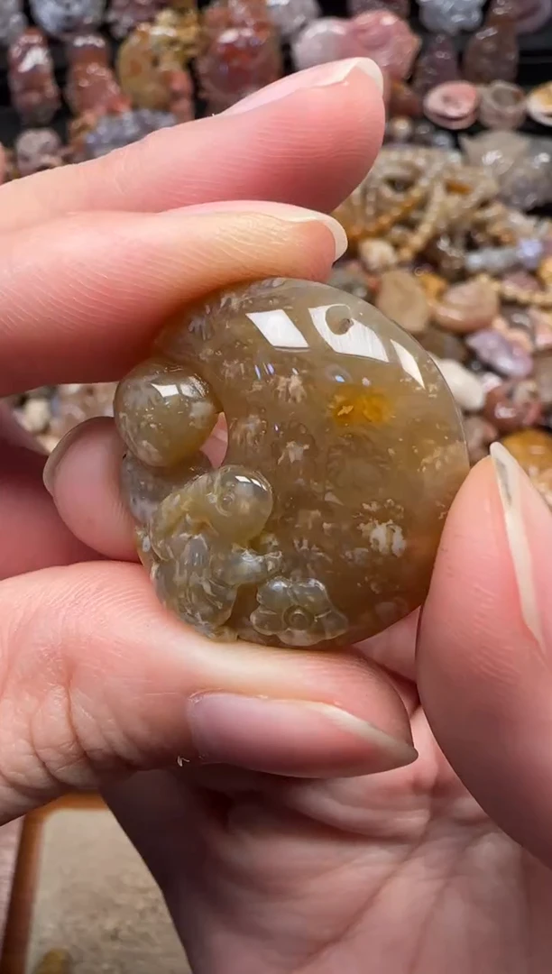 颈饰未镶嵌硅化珊瑚（珊瑚玉）553