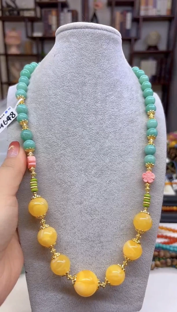 【闪购商品】蜜蜡毛衣链未镶嵌M648