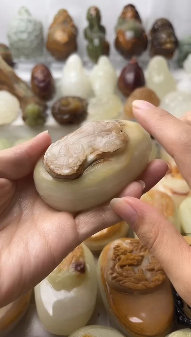 石材方解石棉纹正常不退换貔貅