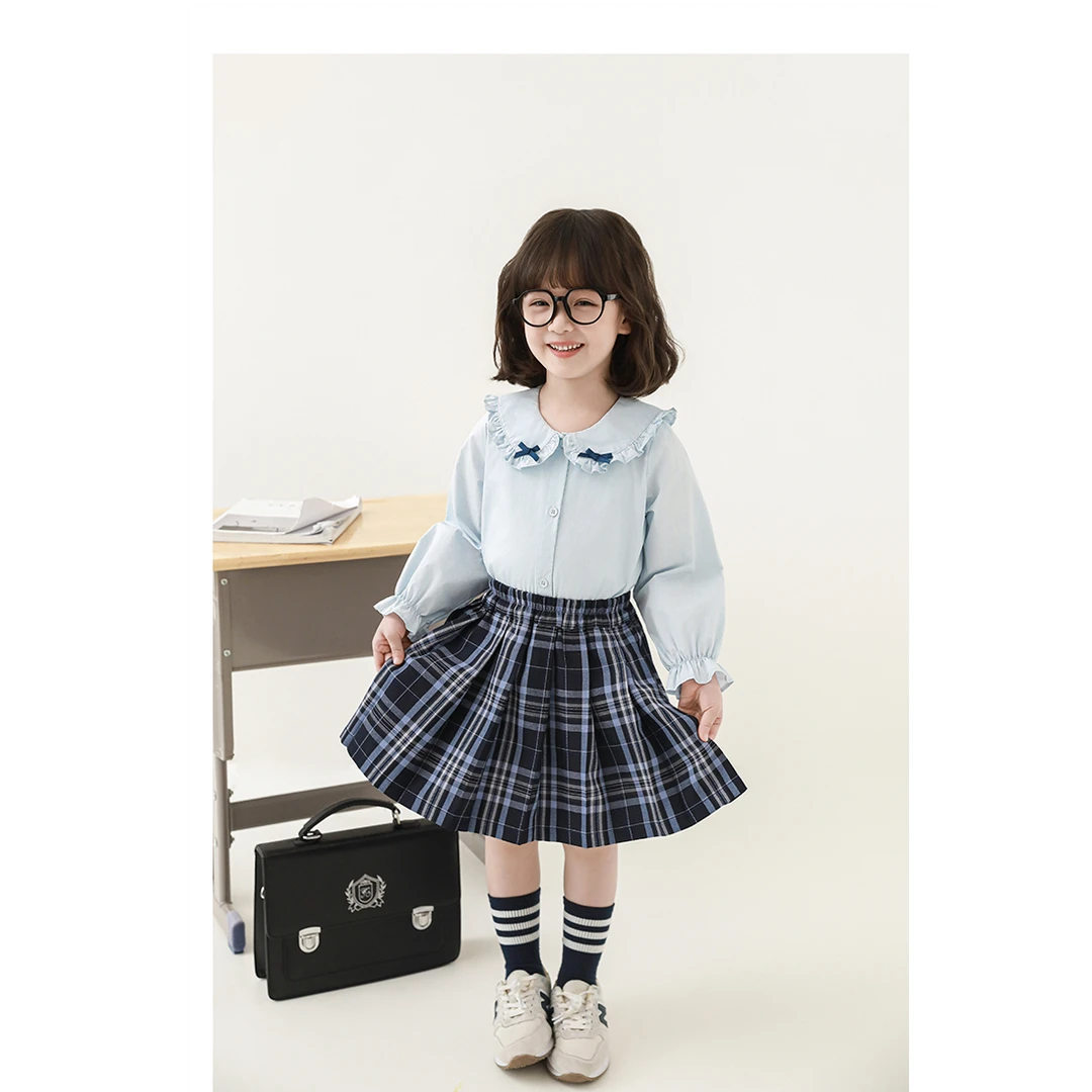 幼悠【轻盈企鹅】春贰波女童宝宝春秋英伦风学院jk洋气百褶裙 C3170