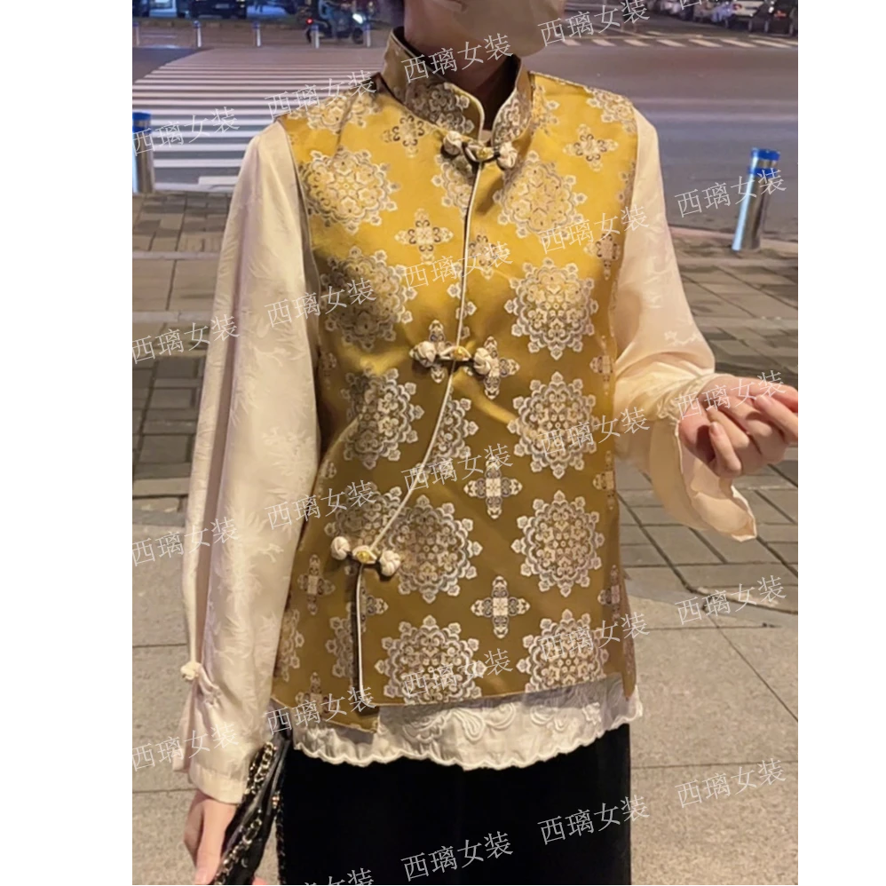 【花魁】马甲宽松秋季新中式女士中国风马夹气质坎肩复古百搭
