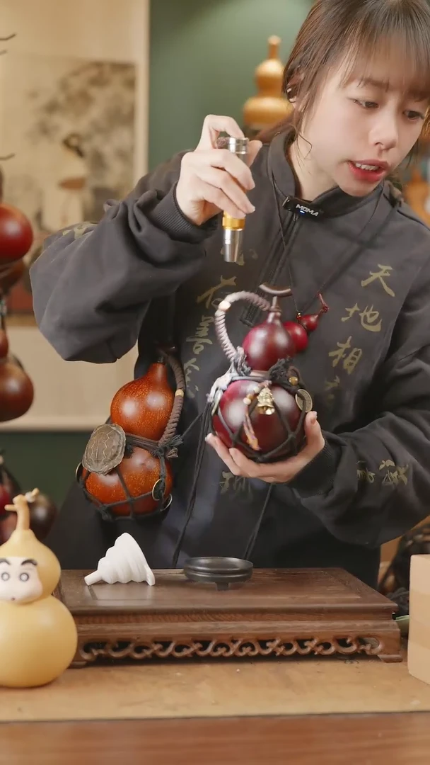 【闪购商品】43号精品天然大漆工艺防渗内胆酒葫芦~