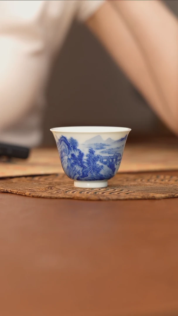 杯看山柴窑青花看山柴窑青花