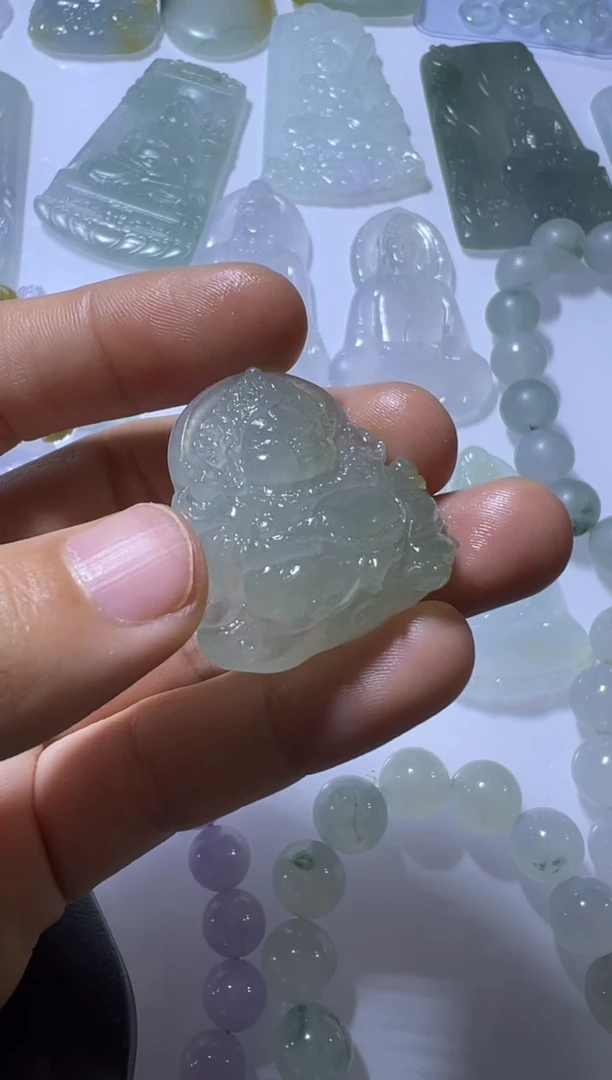 未镶嵌定制翡翠黄财神