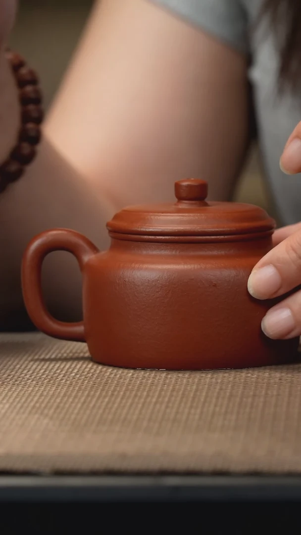 茶壶紫砂生砂朱泥德钟160cc
