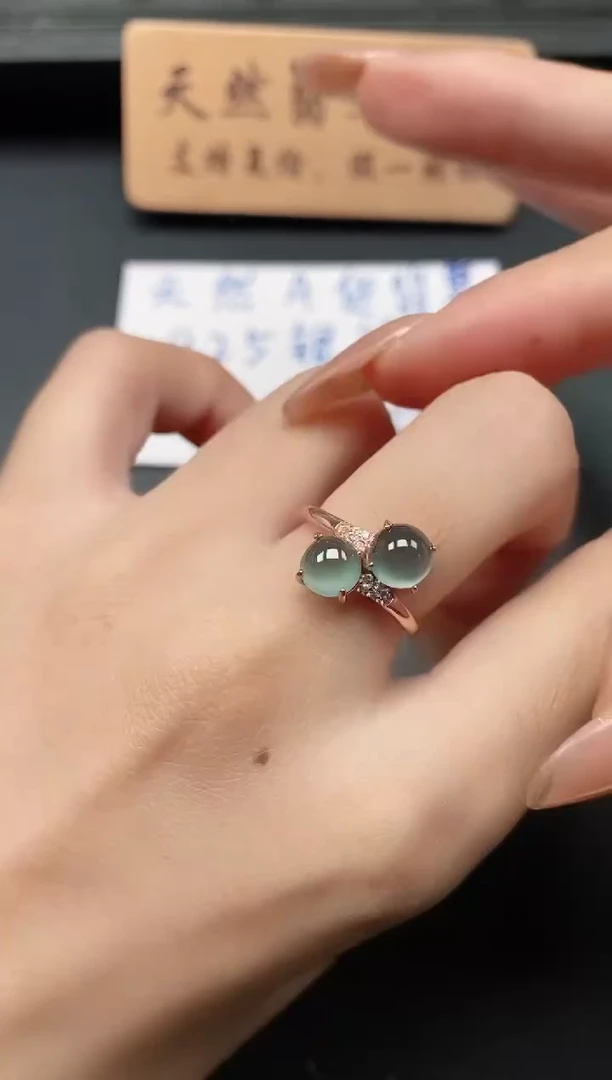 银S925镶嵌戒指翡翠1111