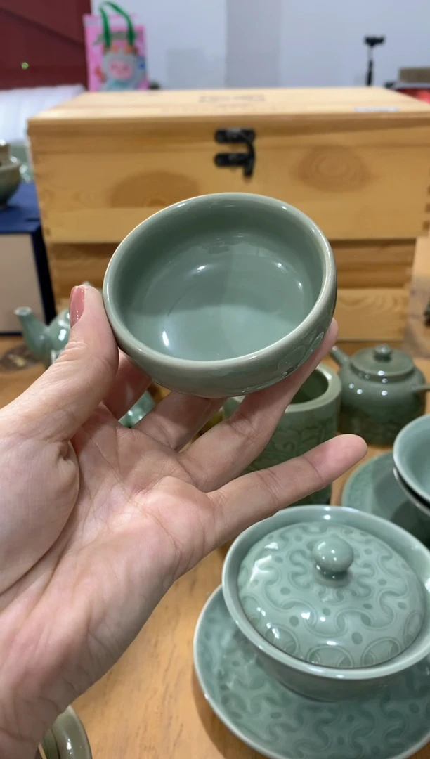 耀州窑微瑕处理7****8禅定杯【1个】开片