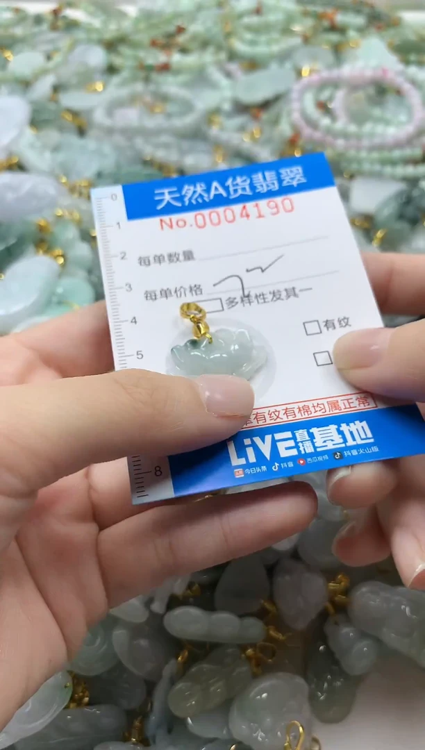 颈饰未镶嵌翡翠净货挂件-4190