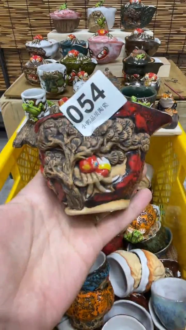 杯054精美粗陶手工柴烧