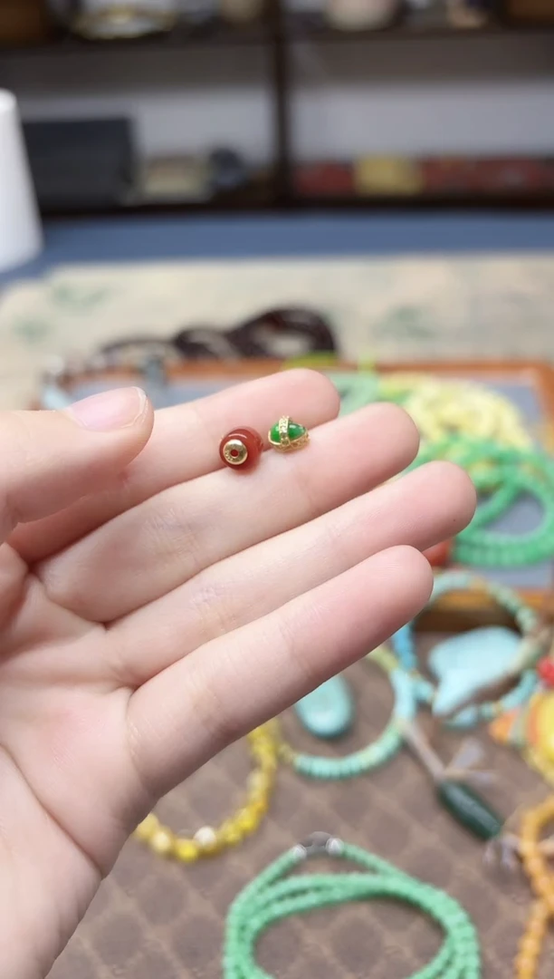 银S925镶嵌车挂玛瑙/玉髓s925银玛瑙配饰套装GW