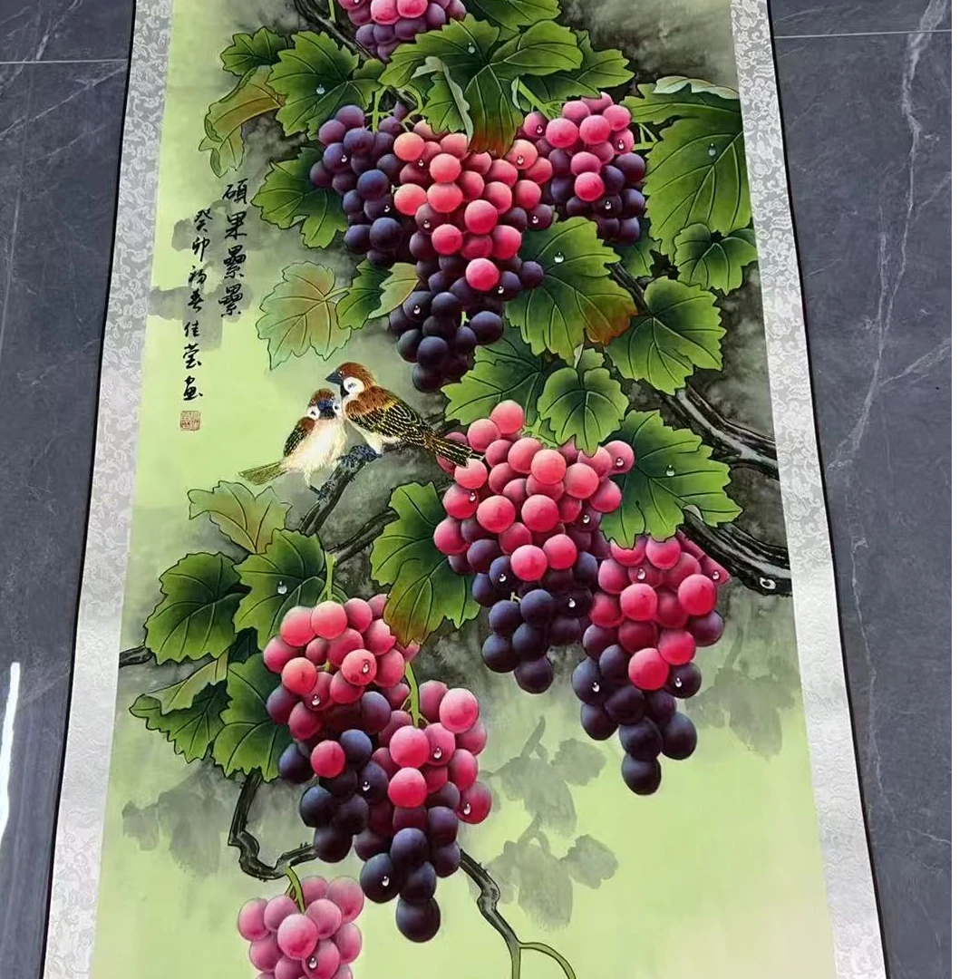 四尺（硕果累累）高清数字还原 玄关走廊中堂挂画