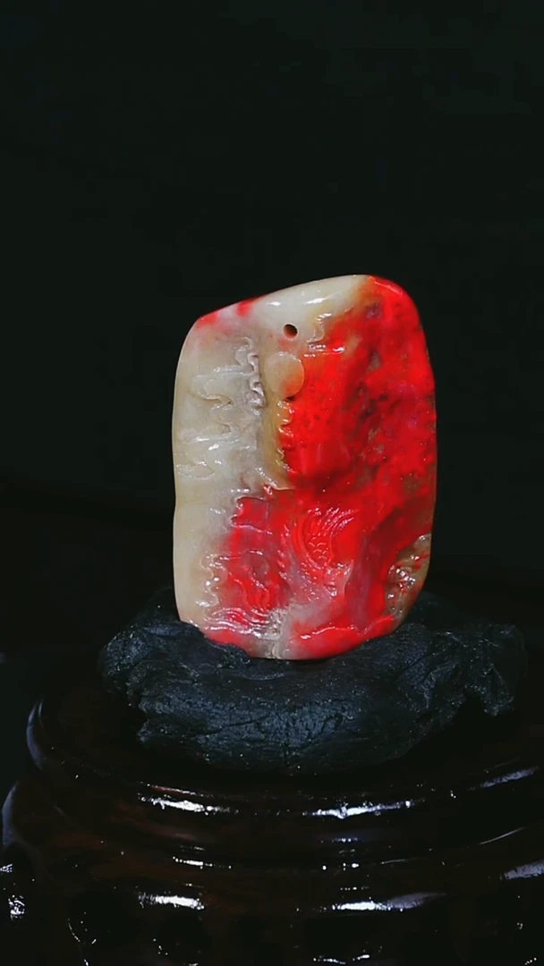 昌化石天**神昌化鸡血石