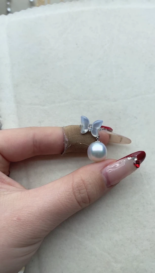 【闪购商品】海水珍珠吊坠银S925镶嵌A17