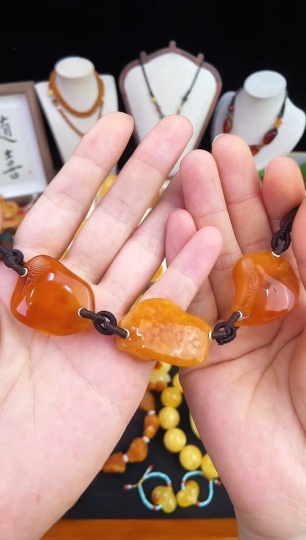 琥珀未镶嵌珠宝奇石柒月