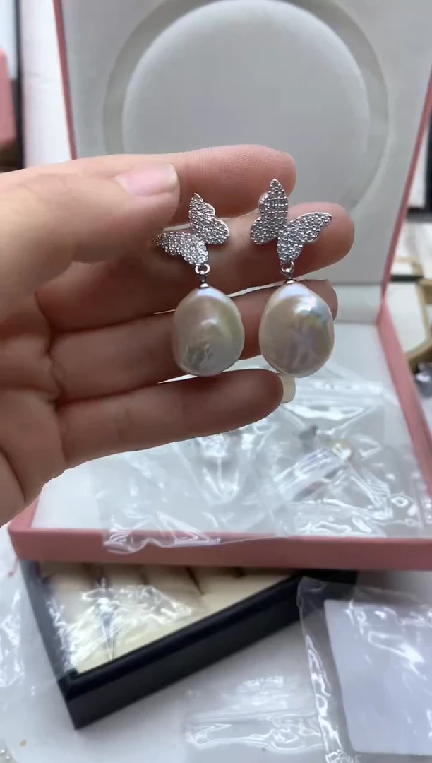 未镶嵌耳饰淡水珍珠多样性发其一