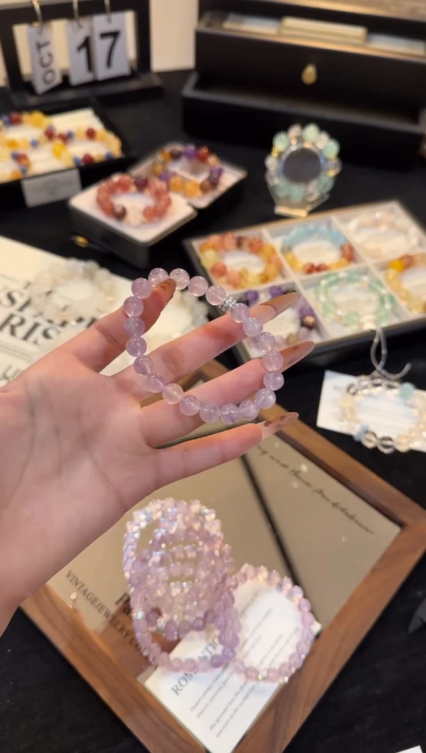 合金手链水晶紫水晶x3055