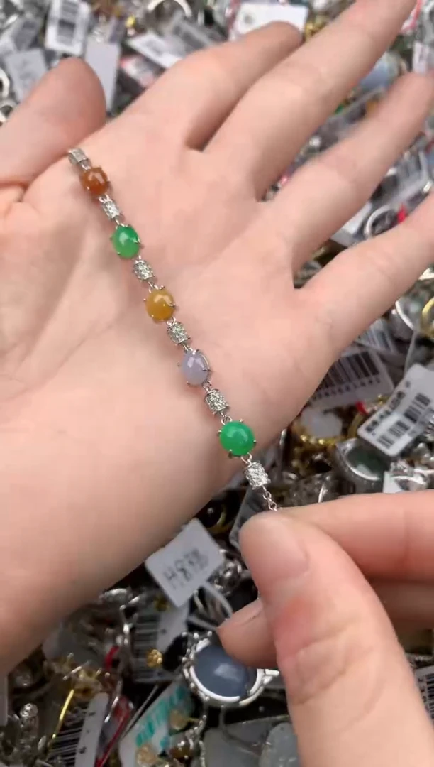 银S925镶嵌戒指翡翠5555-----4