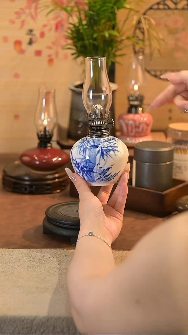 景德镇陶瓷油灯摆件