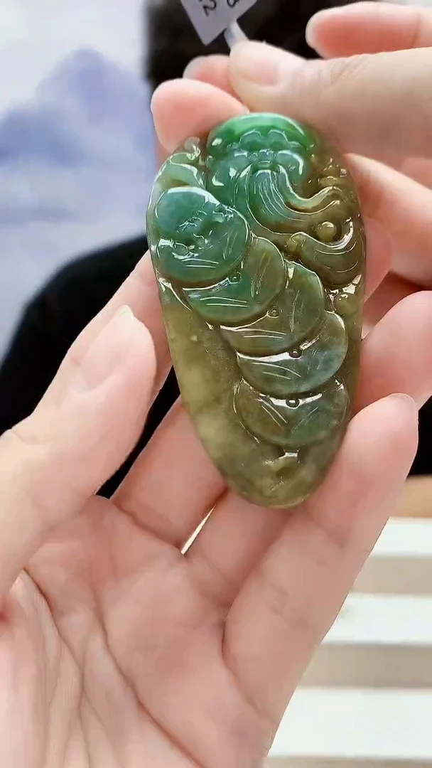 未镶嵌定制翡翠4688lr-毛货挂件81