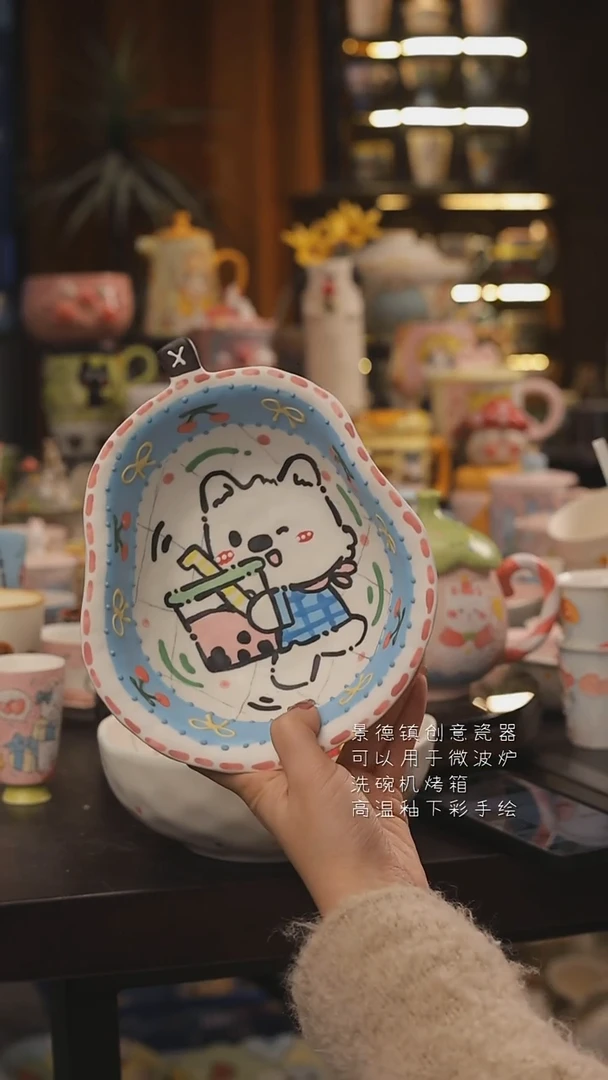 景德镇釉下彩绘设计师款式陶瓷