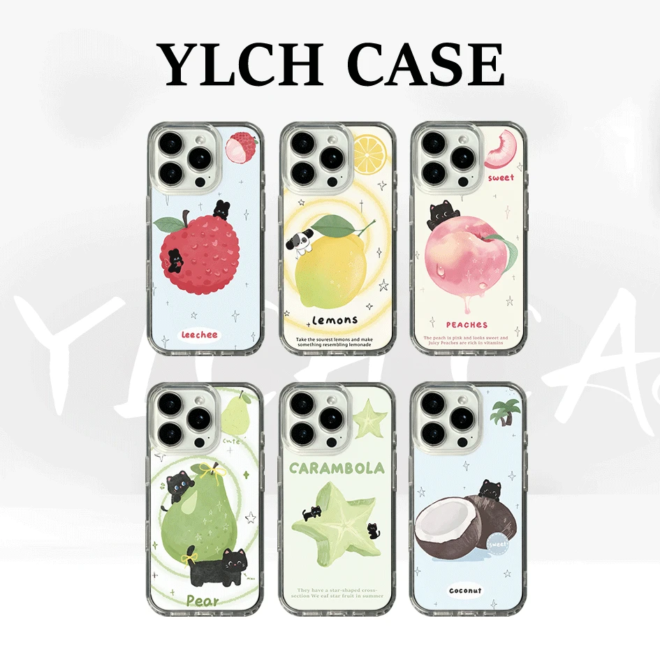 夏日清爽水果适用苹果16亚克力磁吸手机壳卡通15/13全包12保护套