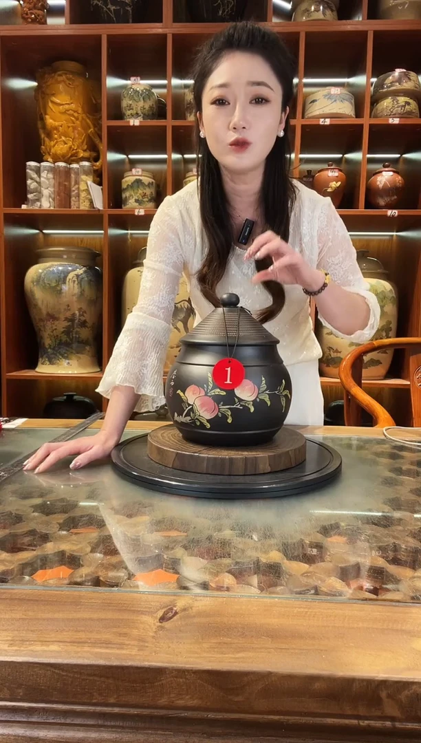 罐云南建水紫陶茶罐@1