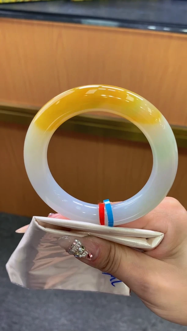 未镶嵌手镯翡翠-F164-圆条56.8