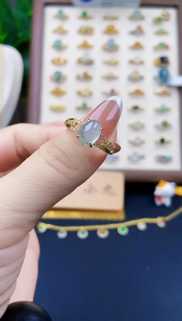 银S925镶嵌戒指翡翠21