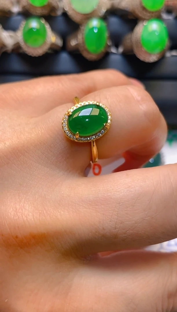 【闪购商品】翡翠耳饰银S925镶嵌天然A货翡翠1