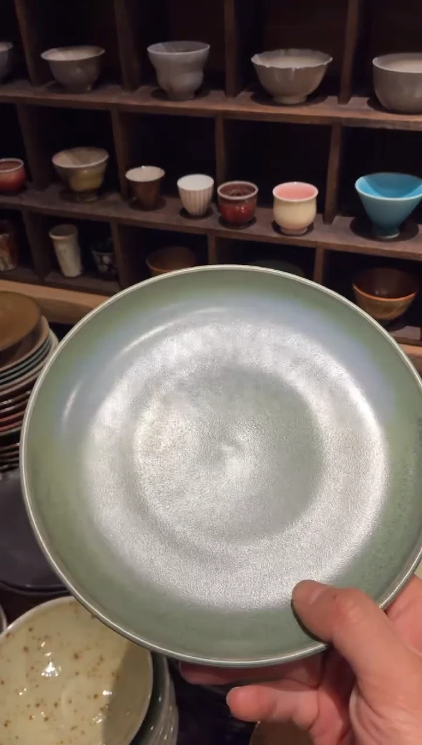 瓷片Q***钎235远山立口盘1个