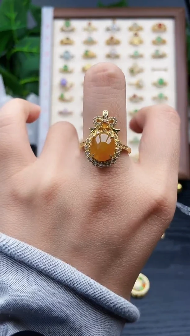 银S925镶嵌戒指翡翠12